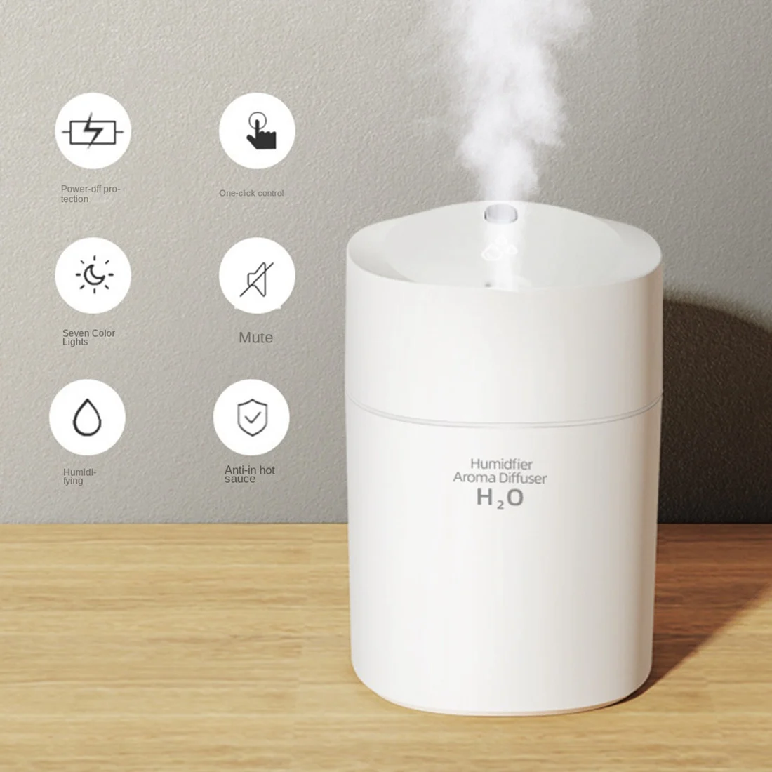 220Ml Electric Air Humidifier USB Cute Portable Aroma Oil Diffuser Cool Mist Sprayer Automatic Power-of for Home Car