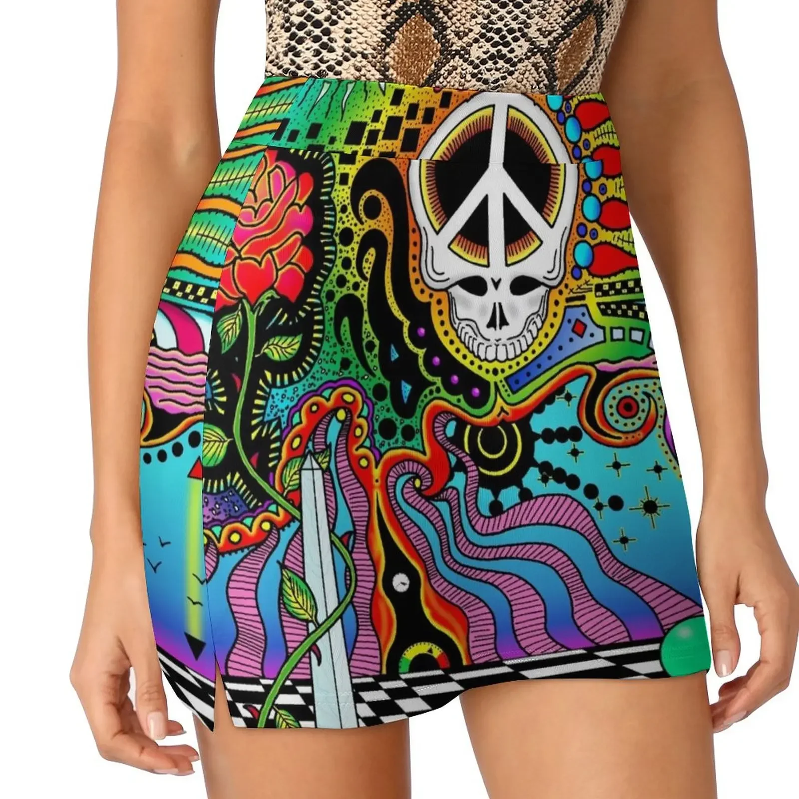 

Peace Skull One Mini Skirt new in dresses skirt women skirts women summer 2024 Kawaii