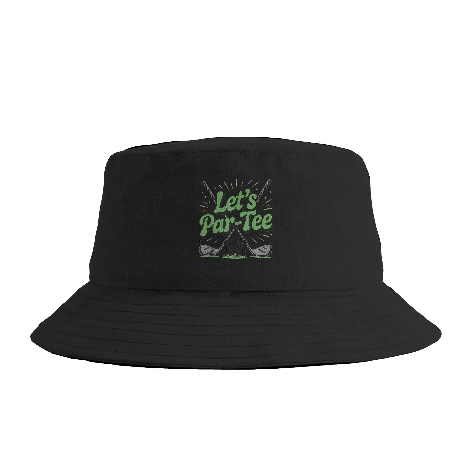 Men Women Let‘s Par Tee Funny Golf Party Quote Design Bucket Hat  Breathable Fisherman Hats Spring Funny Hiking Caps Sun Hat