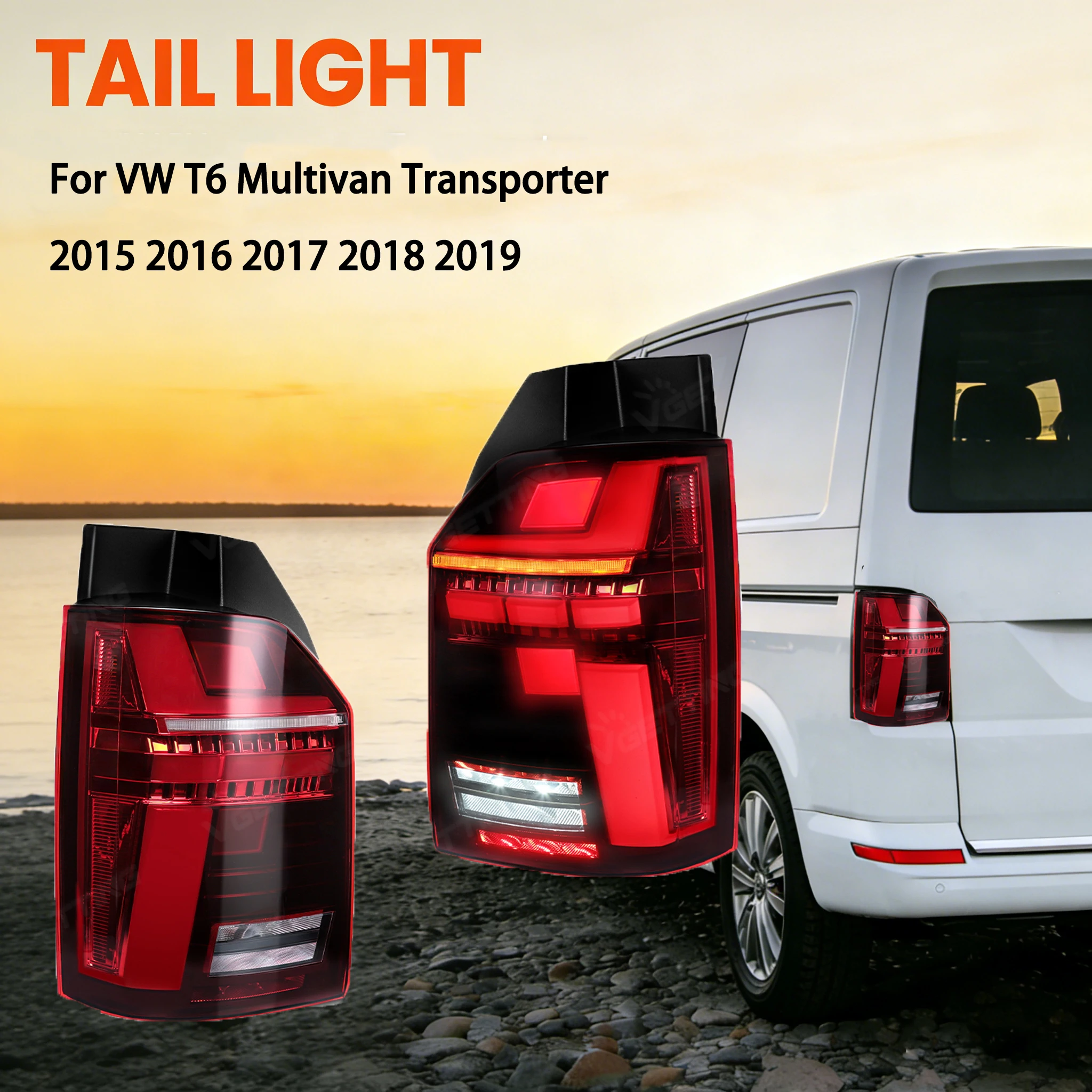 

﻿LED Tail Light For VW T6 Multivan Transporter 2015 2016 2017 2018 2019 Dynamic Turn Signal Rear Fog Brake Reverse Tail Lamp