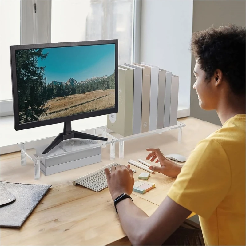 Support moniteur, clavier ordinateur portable, pour usage domestique bureau, accessoires informatiques, livraison