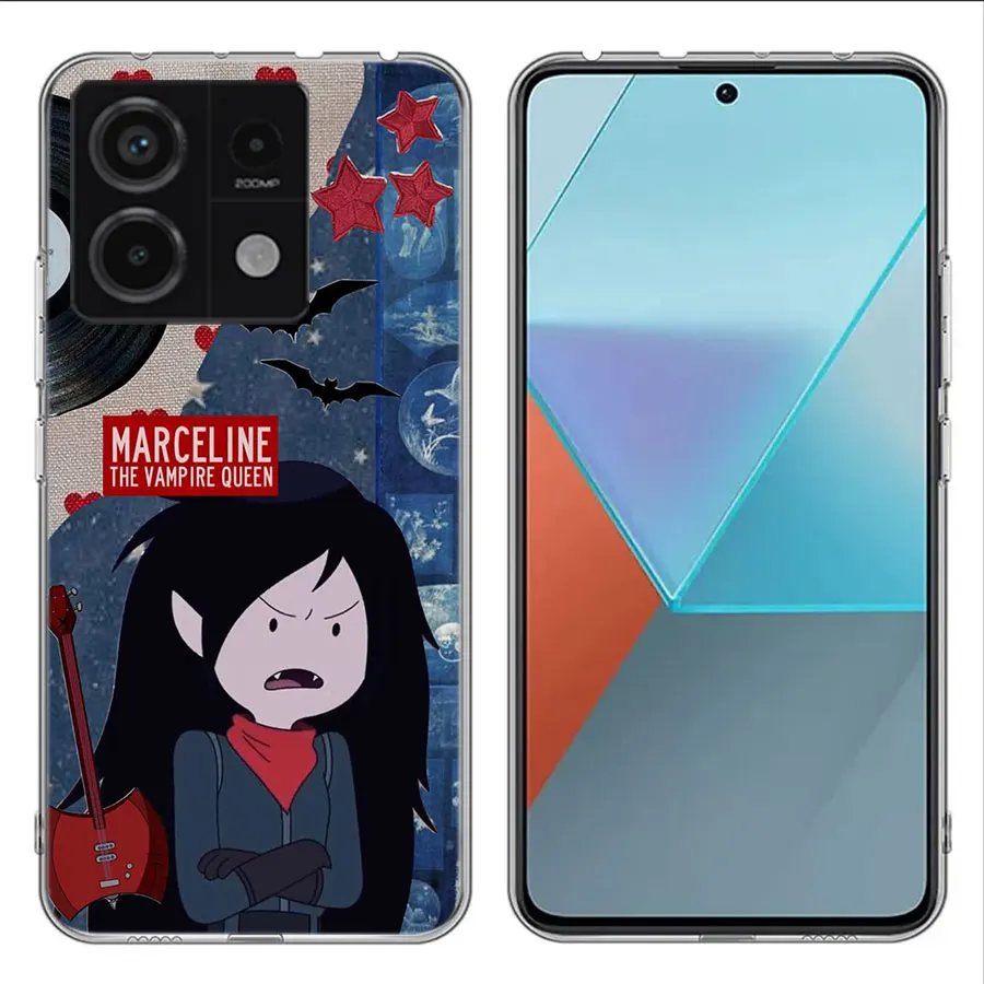 Adventure Time Marceline Clear Phone Case For Xiaomi Redmi Note 11 11S 11T 11E 10 10S 9 9S 9T 8 8T Pro 7 K70 K60 K20 TPU Pattern