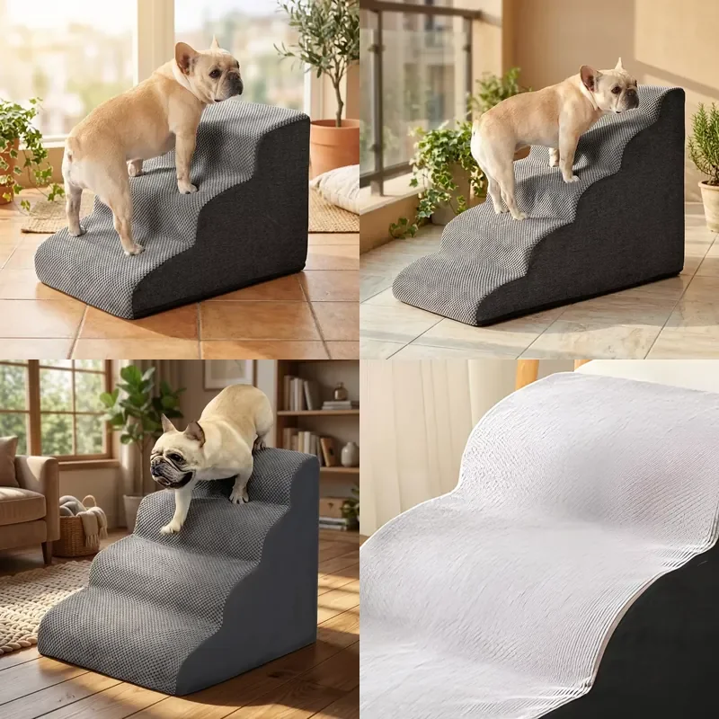 for Eco Friendly Pet Stairs and Ramps Ladder  Dogs and Cats Suitable  All Breeds Indoor Outdoor Use