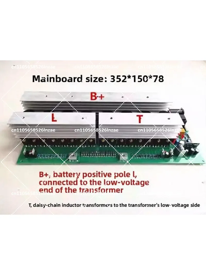 32 MOS Tubes Pure Sine Wave UPS Power Frequency Inverter Board LCD Display 24V-96V Short-Time Load 15000W