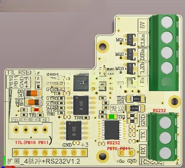 STM 32f4_24 in 24 Out Industrial Control Panel +6-Way Step Pulse Control