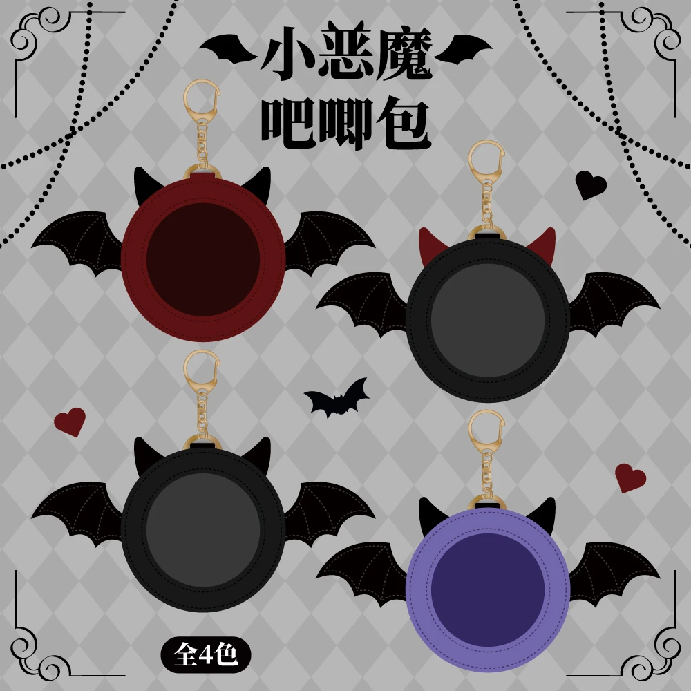 

Kawaii Devil Angel Wing Bow Bell Подвеска Сумка Для 5,8 см Значок Itabag Брошь Кнопка Чехол Для Хранения Подарок На День Рождения