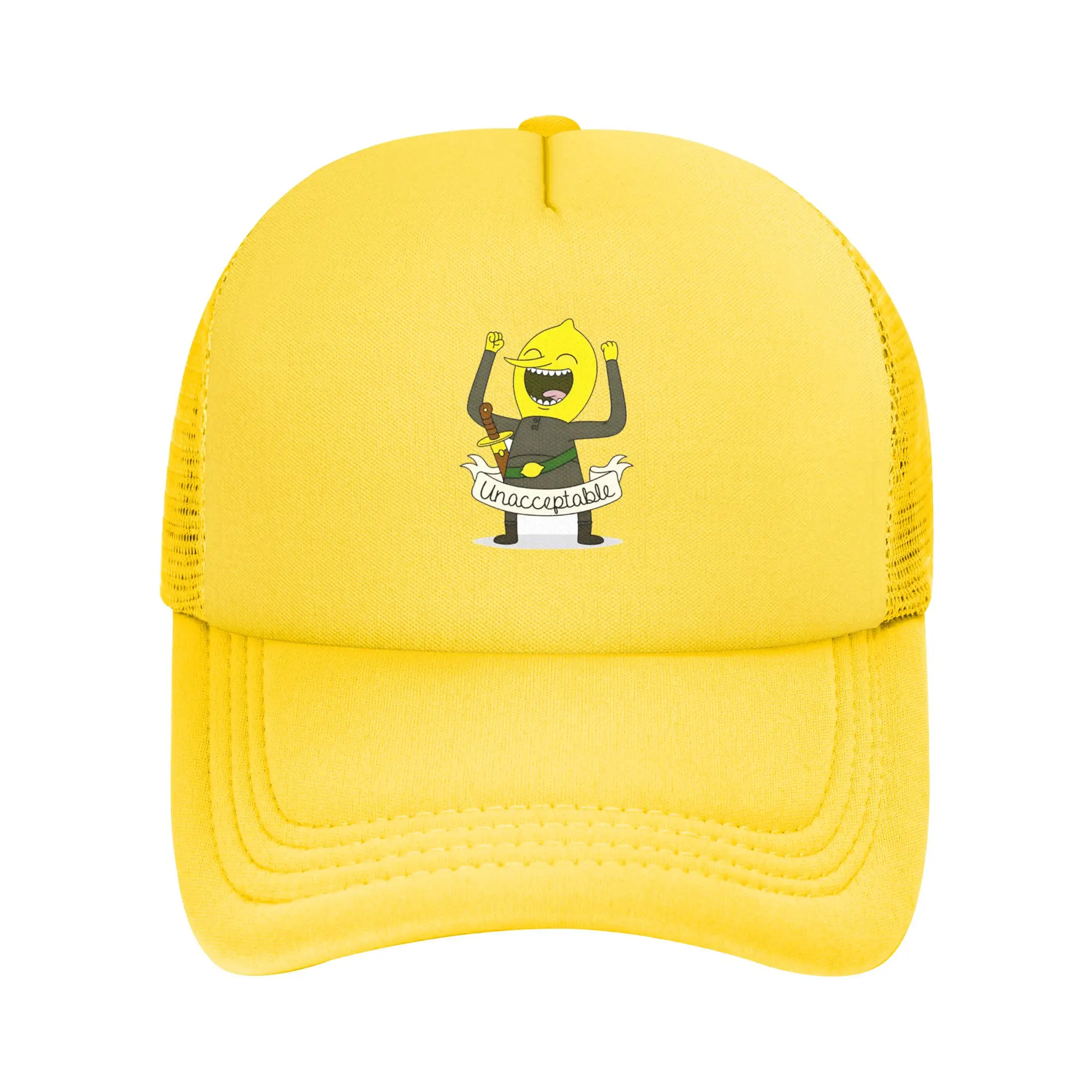 lemongrab  Cute Lemon  Mesh Baseball Cap Men Women Hip-Hop Sun Caps Hats Adjustable Snapback Caps Sun Caps Summer Trucker Cap