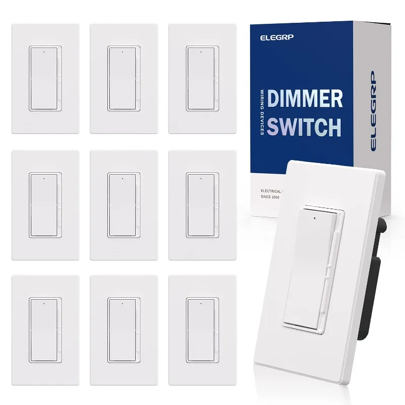 

Digital Dimmer Light Switch for 300W Dimmable LED/CFL Lights and 600W Incandescent/Halogen, Single Pole/3-Way LED Slide D