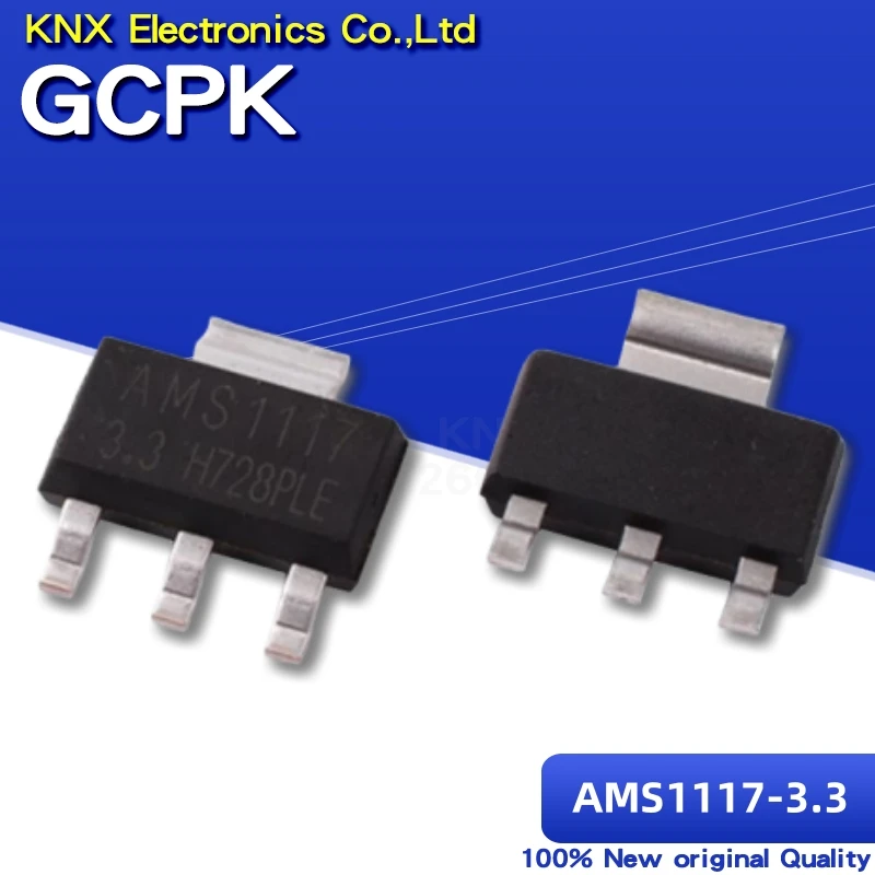 50PCS AMS1117-3.3 SOT223 AMS1117-3.3V SOT-223 VOLTAGE REGULATOR SMD new and original IC