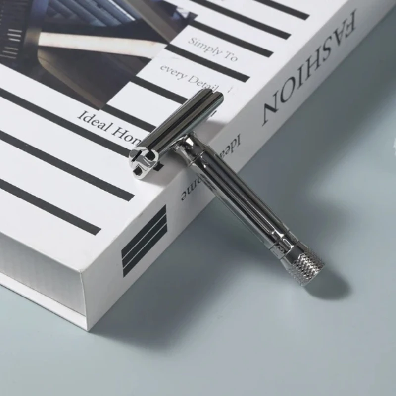 Yaqi Avanti 스테인레스 스틸 조절 가능한 안전 면도기 78mm 핸들 길이 13MM 직경 경량 전통 면도 경험