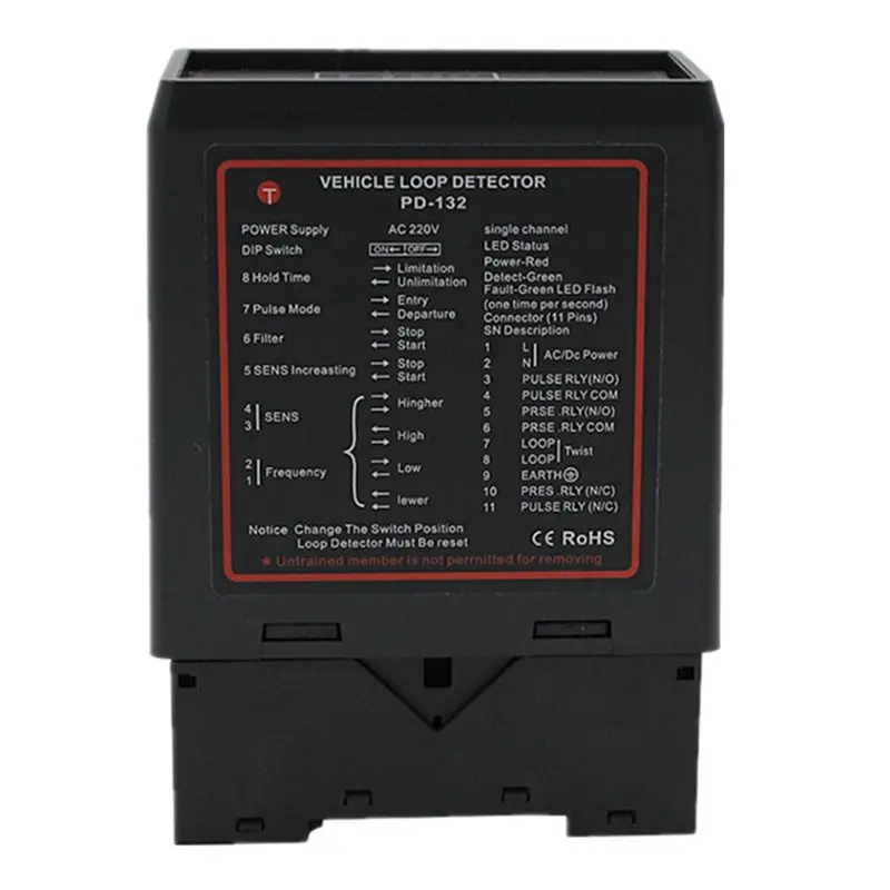 B27B Single-Channel Inductive Barrier Gate PD132 Vehicle Detector Parking Lot Straight Barrier Gate 220V