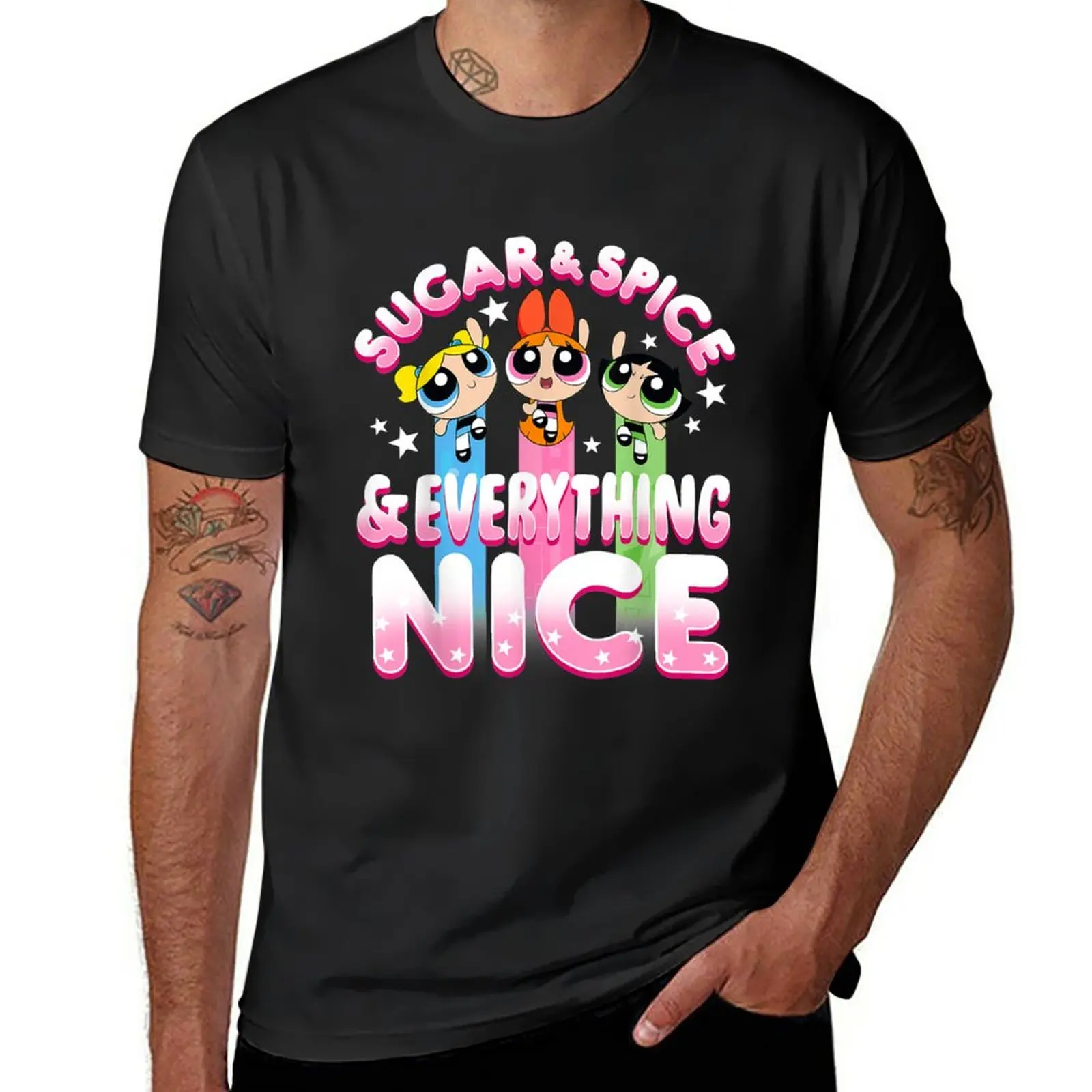 

New Powerpuffs Girls Sugar and Spice & Everything Nice T-Shirt t shirt man sweat shirt mens vintage t shirts