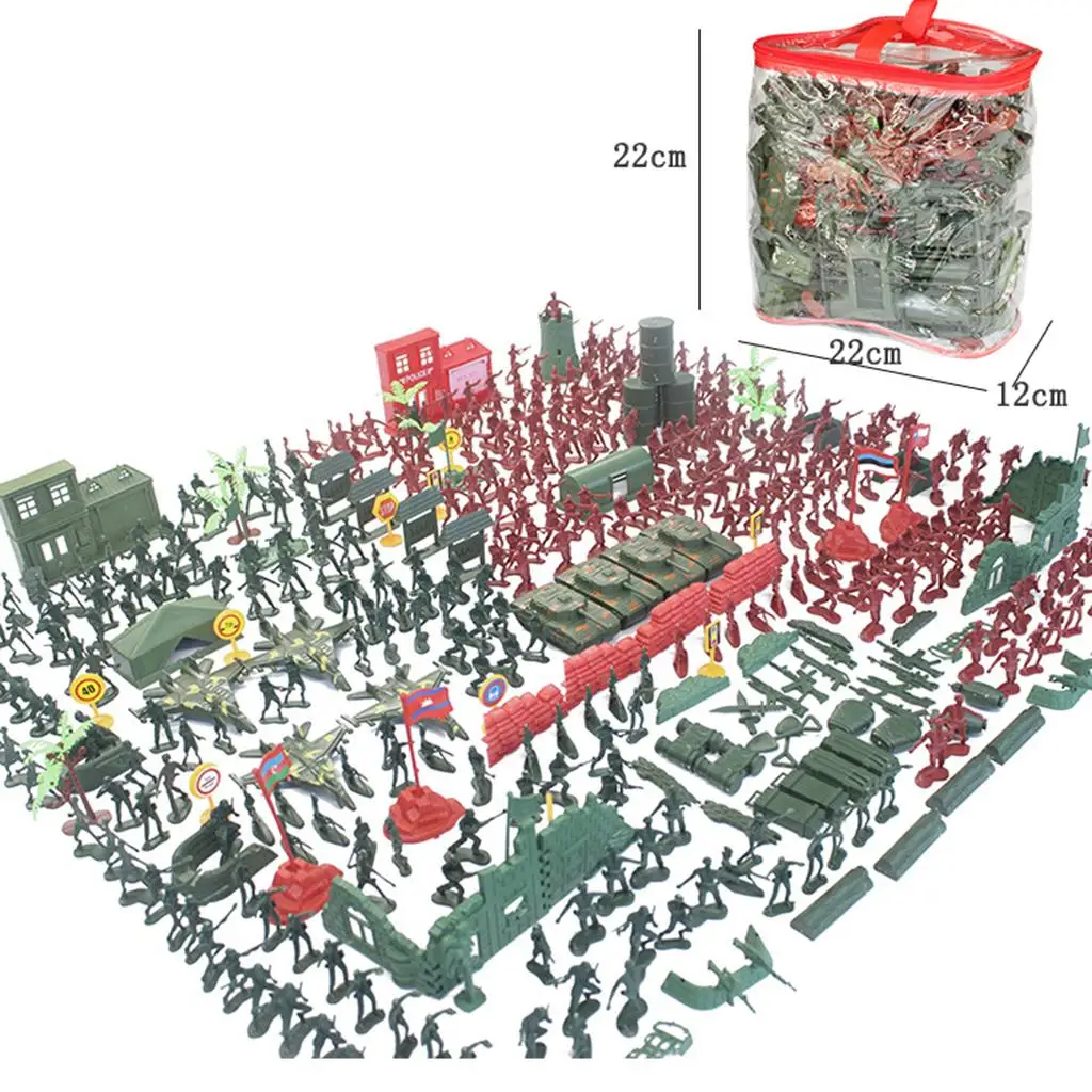 Figuras de acción de soldado del ejército para niños, 330 piezas, 4cm