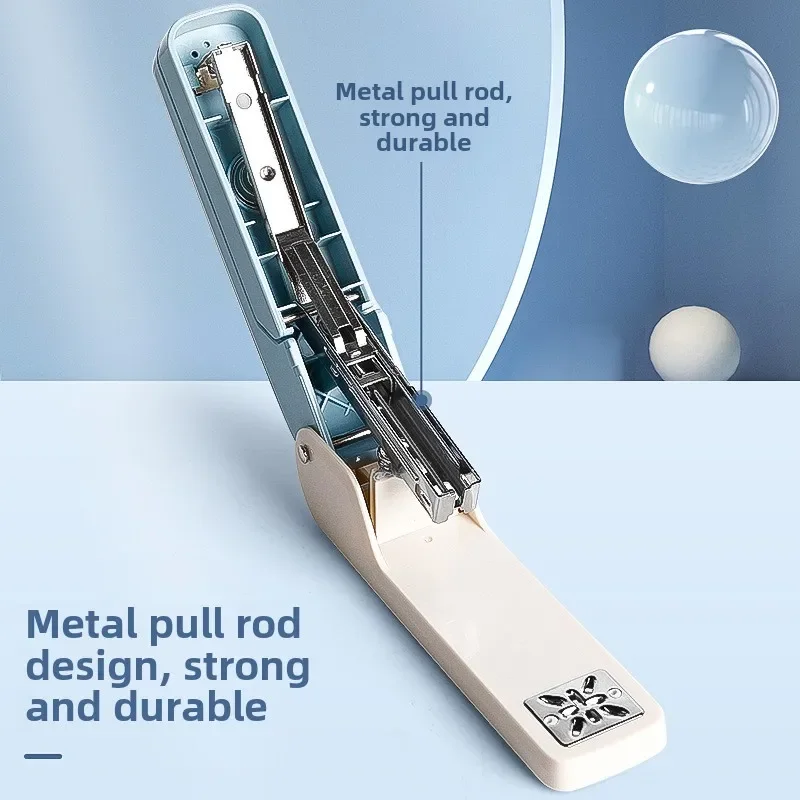 1 pièce 360 °   Agrafeuse rotative avec dissolvant d'agrafes, agrafeuse robuste pour le bureau à domicile, grande capacité et pochette solide