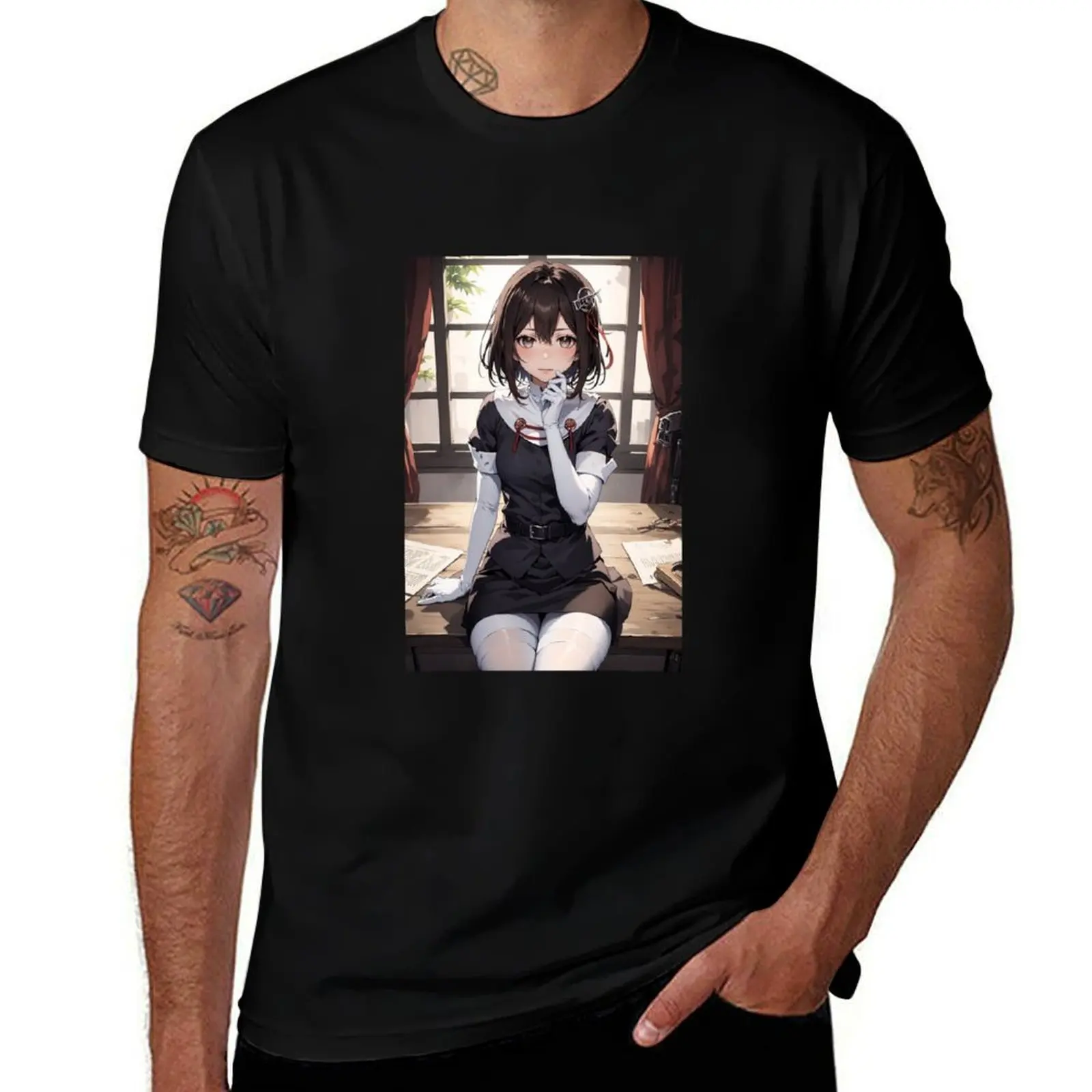 

Haguro - Kantai Collection Fanart T-Shirt oversized t shirt sports fans man clothes anime t shirts tee shirts for men