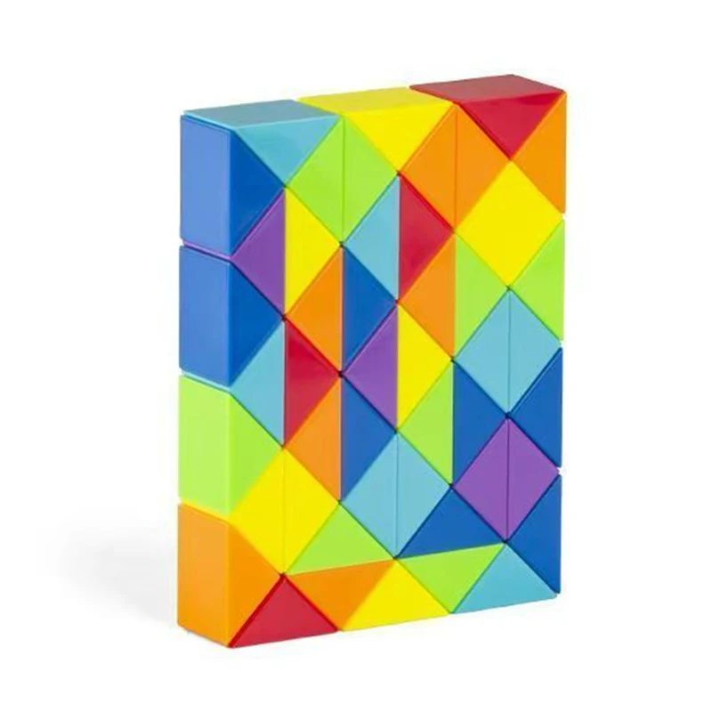 Rainbow Folding Magic Snake Cube Twist Puzzle 24 36 48 72 Segments Educational Toys for Teenager Sensory Brain Teaser Games