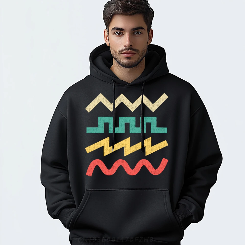 Electronic Musician Synthesizers music lovers Vintage Hoodies Men Polyester Fiber Sweater Vintage Style