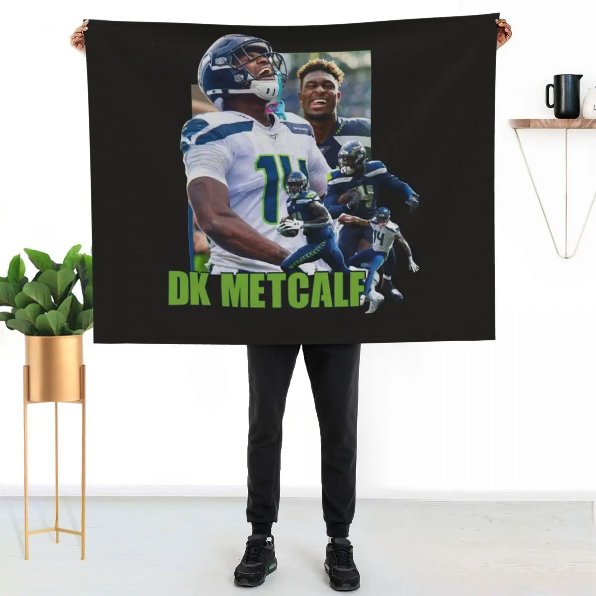 DK Metcalf Throw Blanket Winter beds Warm Kid'S Moving Multi-Purpose Picnic Blankets