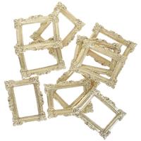 10Pcs Mini Photo Frame DIY Resin Craft Vintage Picture Frame Miniature Photo Frame Accessories Photo Props 4.8x3.6cm