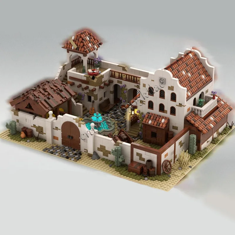 

3583PCS City Hot Selling Street View Moc Old Town Mexican Villa Model DIY Creative Ideas Child Toy Assembly Puzzle Birthday Gift