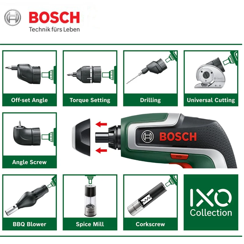 Adaptador Universal Bosch para DIY, Corte e Perfuração, Acessório Home DIY, Chave De Fenda IXO