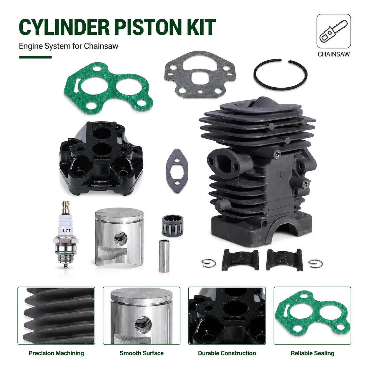 39mm Cylinder Piston Kit For H - Husqvarna Chainsaw 120 Mark Ii review and price