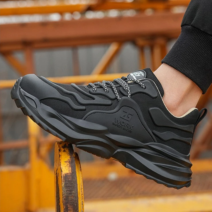 

Men Safety Shoes Sneakers Anti-smashing Industrial Working Boots Puncture Proof Indestructible Work Shoes Men Boots