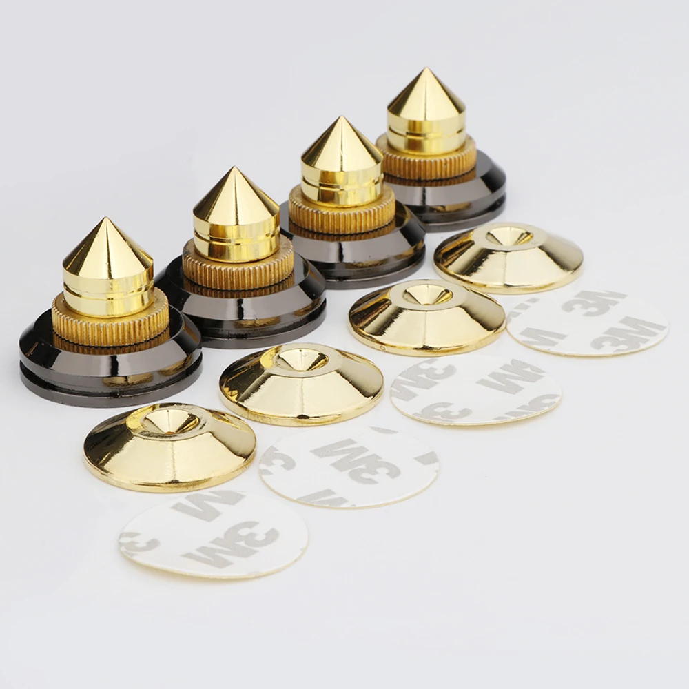 مكبرات الصوت الوقوف قدم وسادة للقدم النحاس النقي الذهب مكبر الصوت صندوق المسامير مخروط الطابق القدم مسمار 28 مللي متر * 25 مللي متر