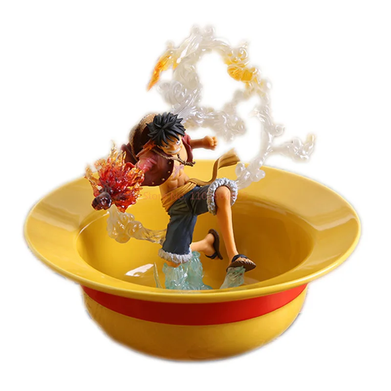 One Piece Luffy Straw Hat Bowl Cute Cartoon Anime Surrounding Home Ceramic Desserts Eating Soup Bowl Noodles Tableware