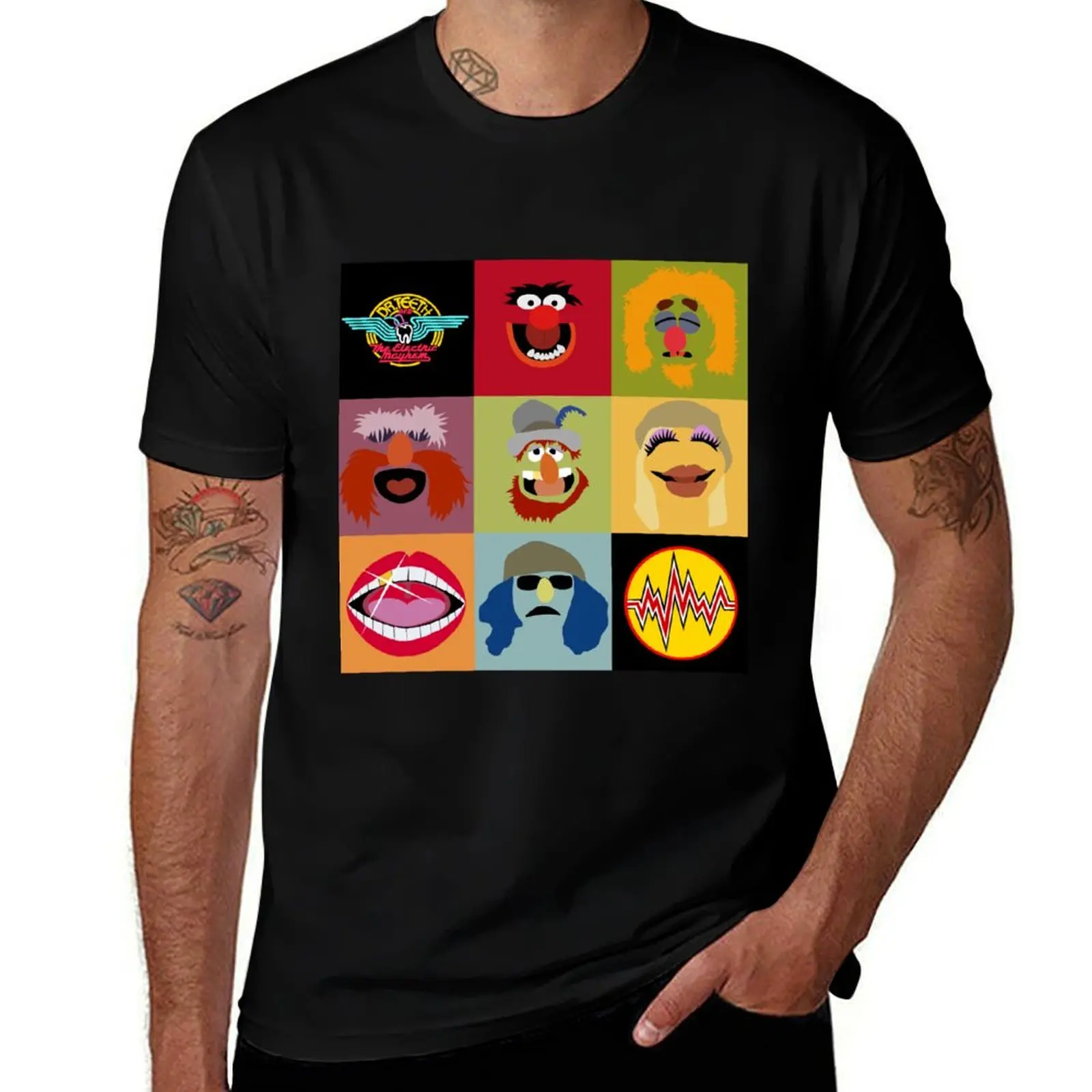 

Dr. Teeth and the Electric Mayhem ft Lips T-Shirt man t shirt heavy cotton t shirts for man cotton T-Shirt
