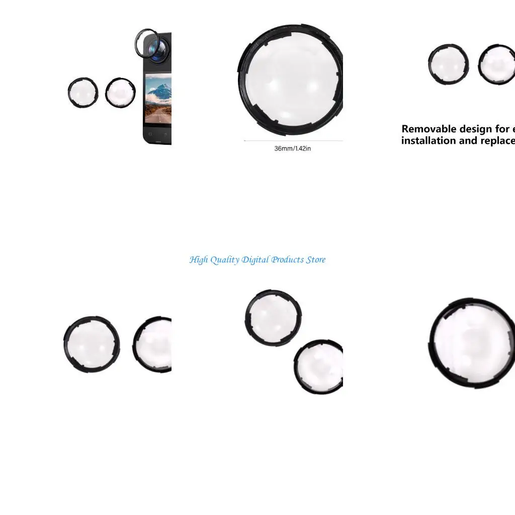 

U2JE Rotating Lens Guards Protections for X4 Action Camera Standard Lens