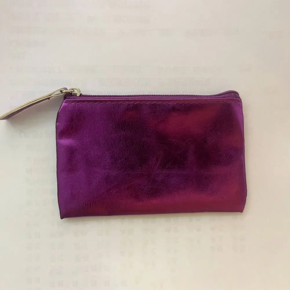 Portable Soft PU Leather Coin Purses Storage Zipper Short Wallet Waterproof Coin Bag