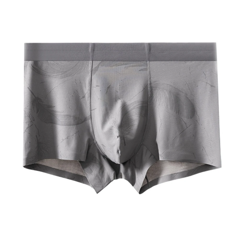 ملابس داخلية بوكسر بدون خياطة قابلة للتنفس، نمط حياة نشط، طراز كلاسيكي، تصميم مريح بطباعة قماش مرن #4