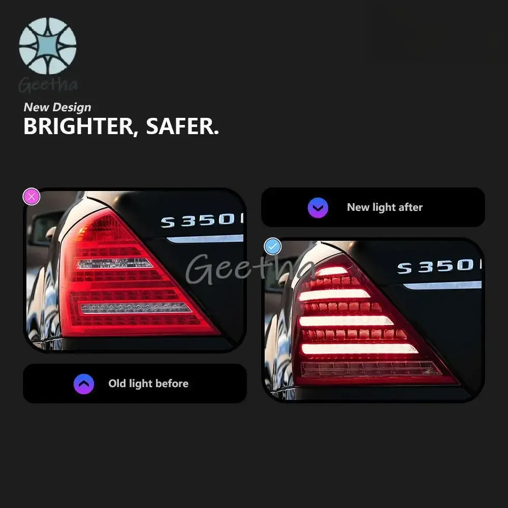 

For S-Class W221 06-13 Taillight Upgrade LED Taillight Assembly Upgrade High Configuration Replacement Type for Mercedes-Ben