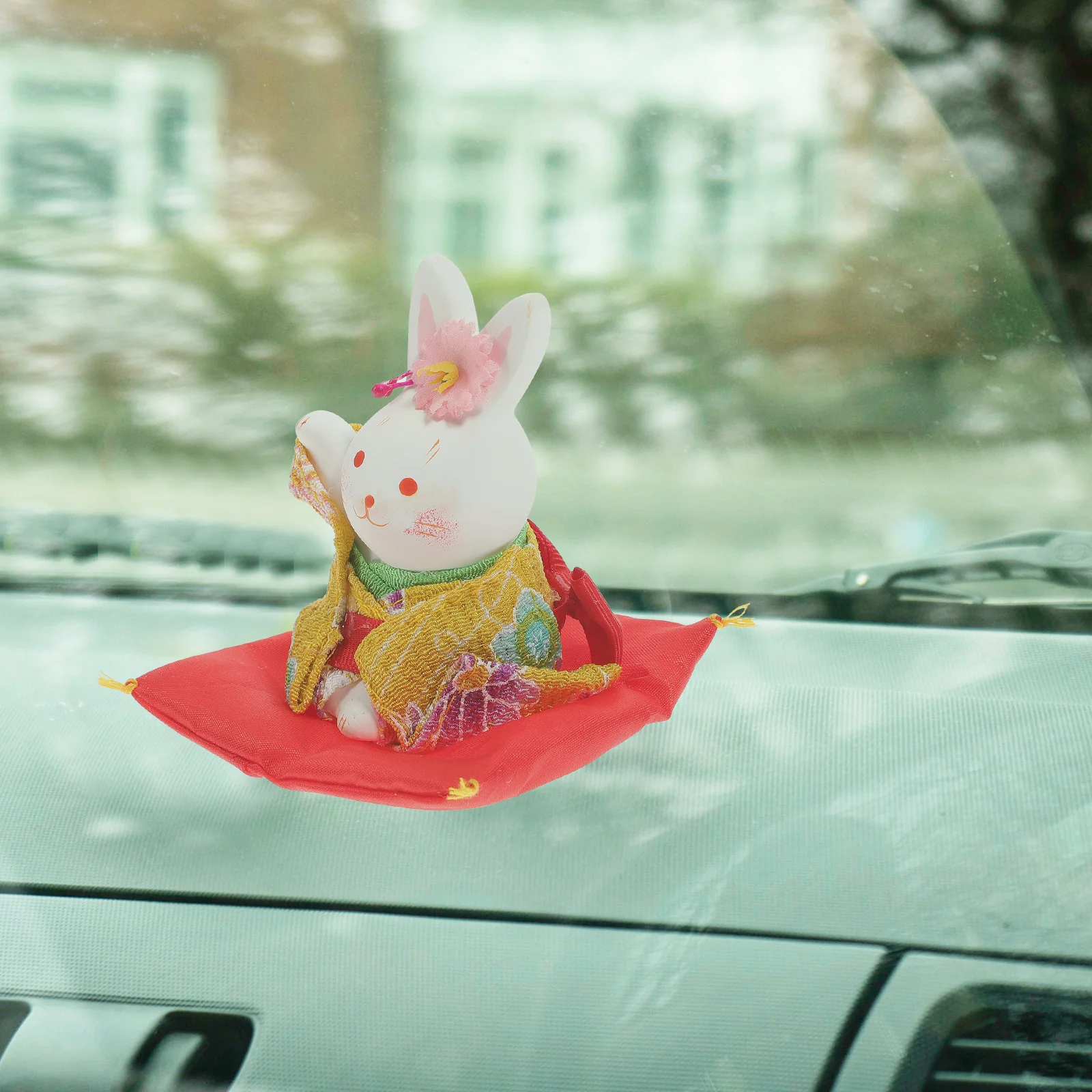 

Easter Rabbit Decoration Unique Fashionable Shape for Living Room Office Car Interior Japanese Inspired Decorative Accessory