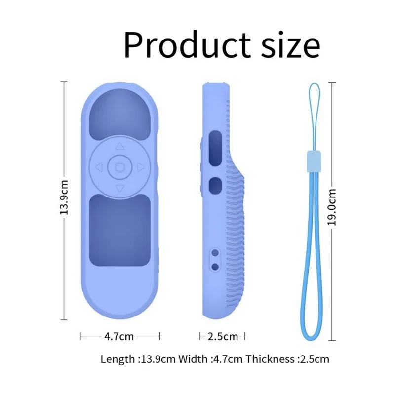 AU61-For Xumo PR3 Voice Remote Protective Case Silicone Shock-Resistant Waterproof Storage Case In Luminous Blue