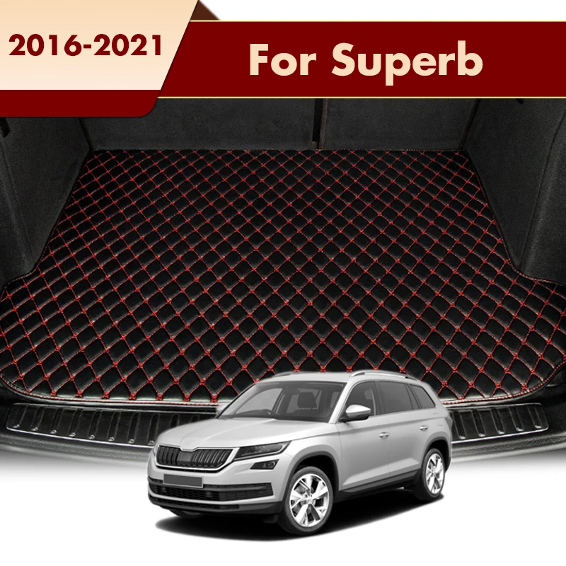 

Коврики для багажника автомобиля, подходят для Skoda Superb 2016, 2017, 2018, 2019, 2020, 2021, подкладка для багажника заднего багажника, подкладки для груза, пылезащитные аксессуары