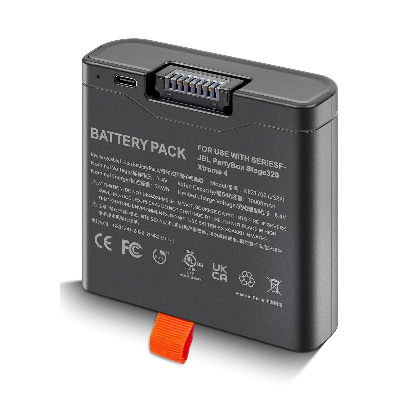 

10000mAh Spare Battery for JBL Xtreme 4 Portable Speaker Compatible with JBL PartyBox Stage 320 - High Capacity Replacement Batt