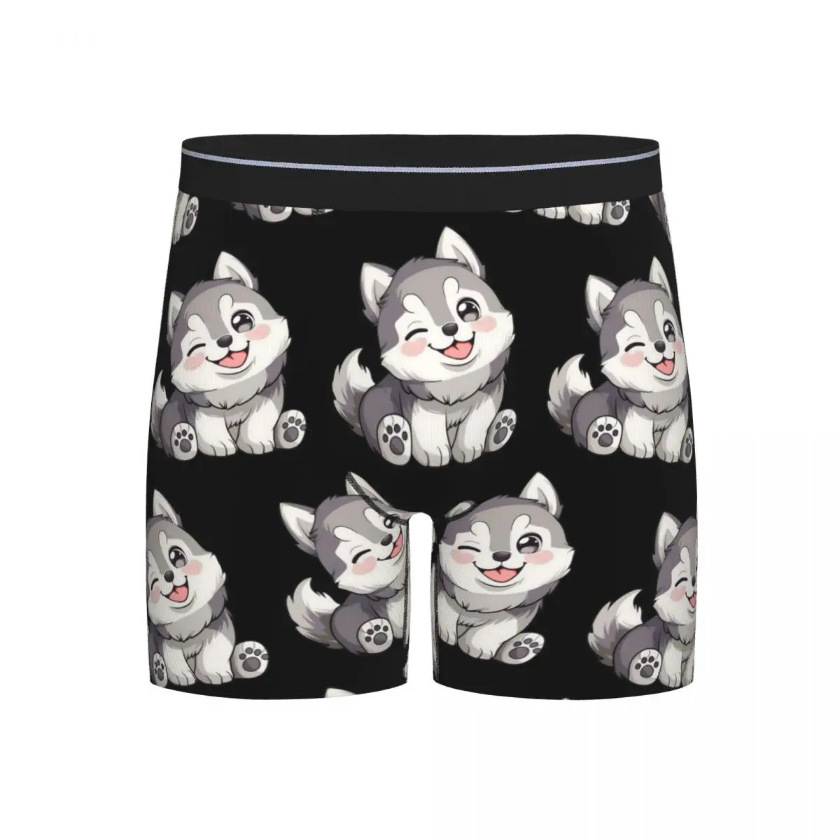 

Long Boxer Underpants Shorts Cute Winking Kawaii Husky Panties Men's Comfortable Underwear for Homme Man Boyfriend Gift