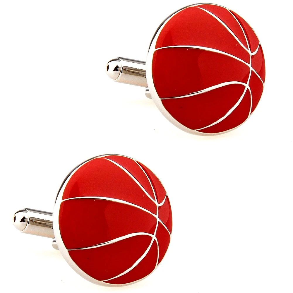 4 Styles TZG Sports Cufflinks Men Cuff Links Basketball 1 Pair Shipping