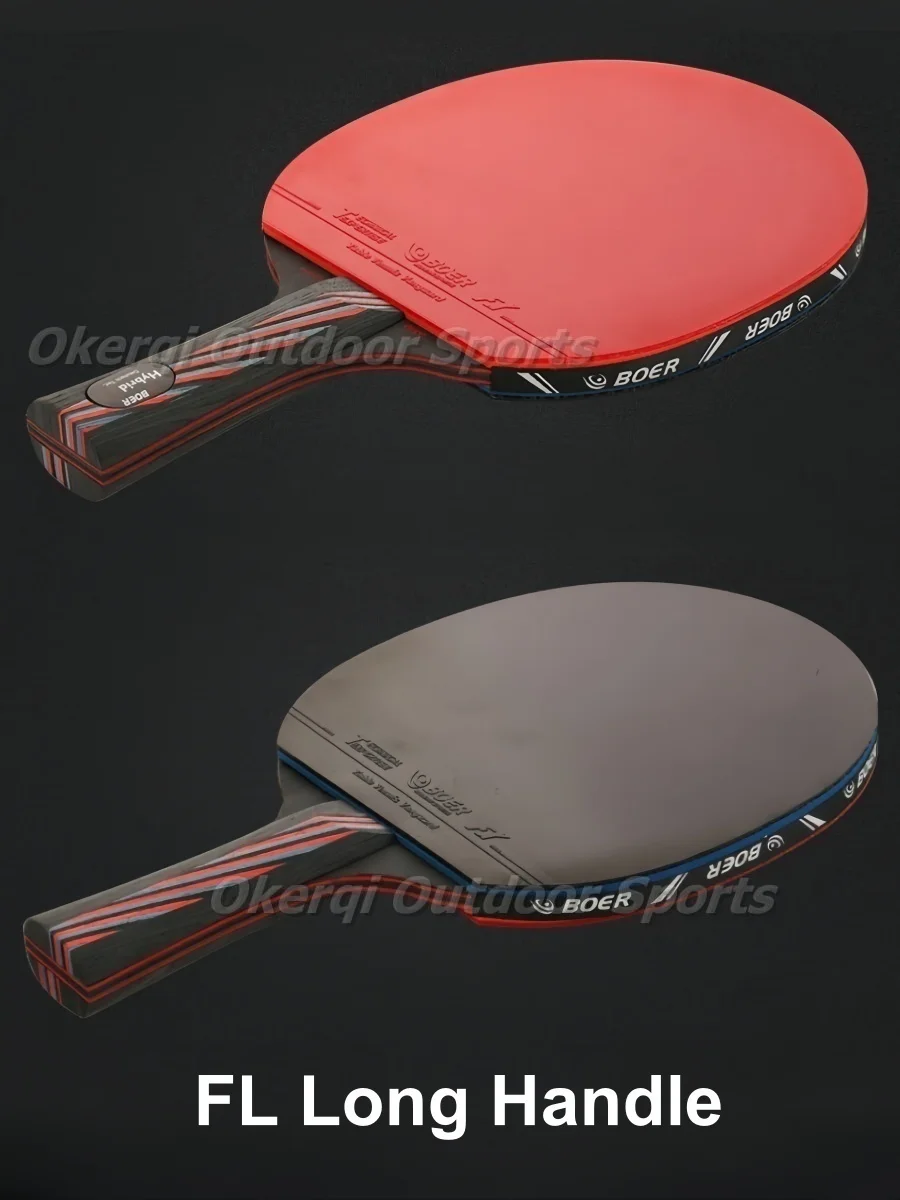 1PC BOER 6 Star S6 Table Tennis Racket With SRIVER-HE Rubber FL/CS Handle Shakehand Penhold Ping Pong Racket Bat With Case Bag
