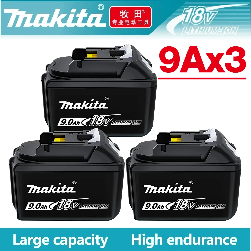 

100% Original Makita 9Ah/6Ah/3Ah for Makita 18V Battery BL1830B BL1850B BL1850 BL1840 BL1860 BL1815 Replacement Lithium Battery