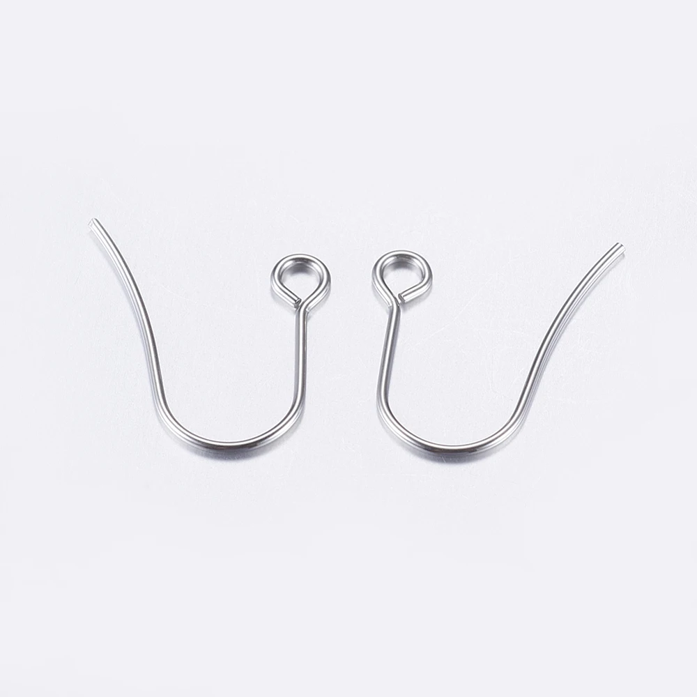 100pcs Stainless Steel Earring Hooks Wire Hooks Open Loop Ear Wire Findings for DIY Handmade Earring Jewelry Making Supplies