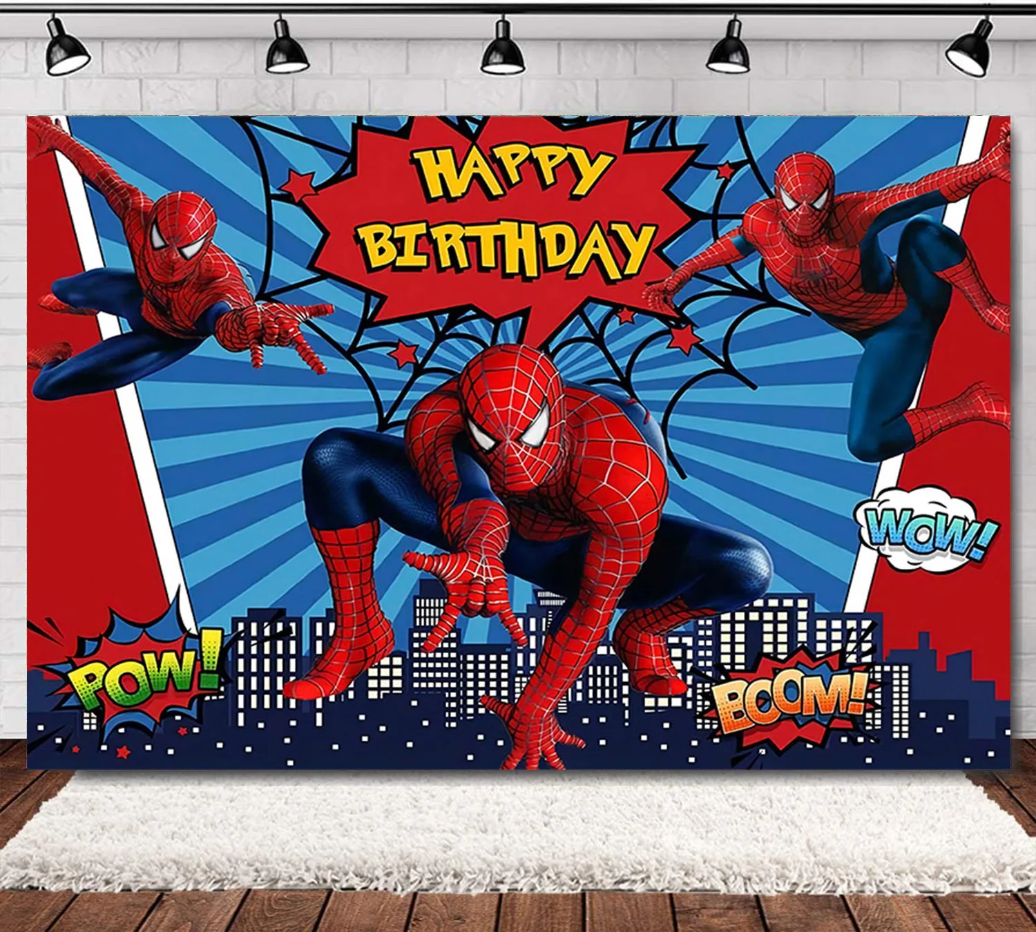 Conjunto de fiesta de cumpleaños de Spider Man, vajilla, pancarta, pastel, adorno desechable, bandera colgante, globos de Spider Gwen, decoración de cumpleaños