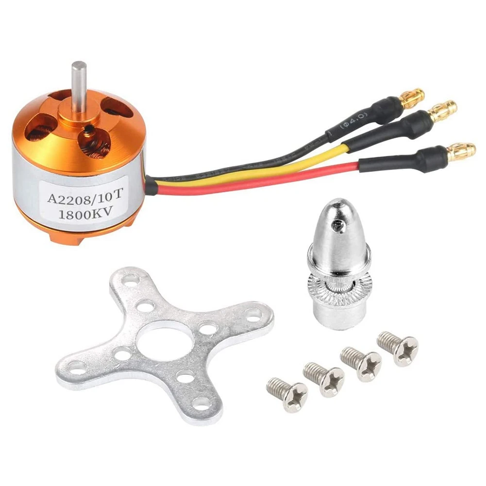 Brushless Electric Motor A2208 KV1800 for RC Airplanes Plane Multi-Copter Brushless Outrunner Motor