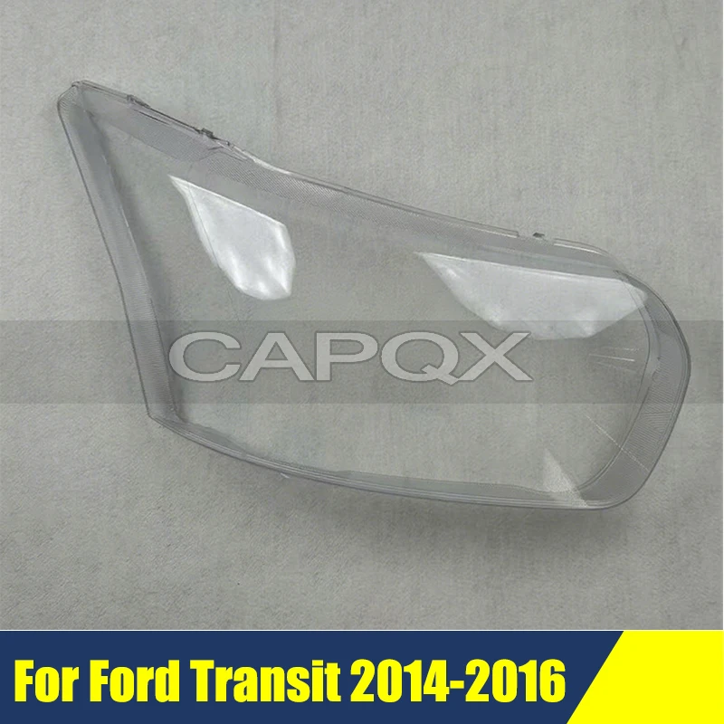 Front Bumper Headlight Cover For Ford Transit 2015 Shell Shade Head Lamp Glass Head Light Lens Caps (Overseas Version)