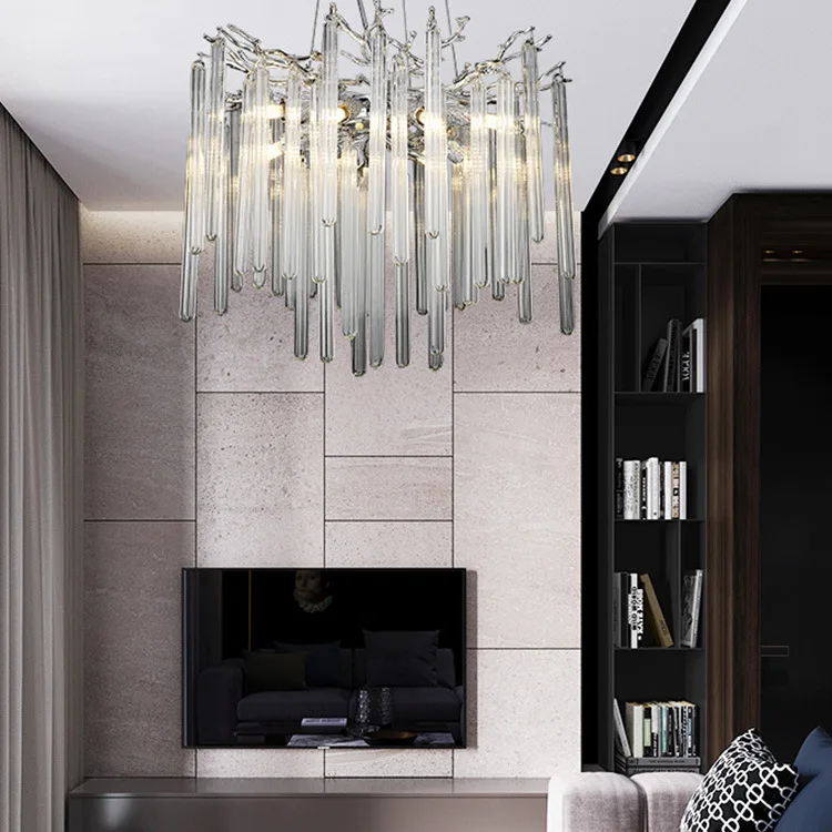 

Light luxury, high-end atmosphere, living room, entrance dining room lamp, American modern crystal chandelier