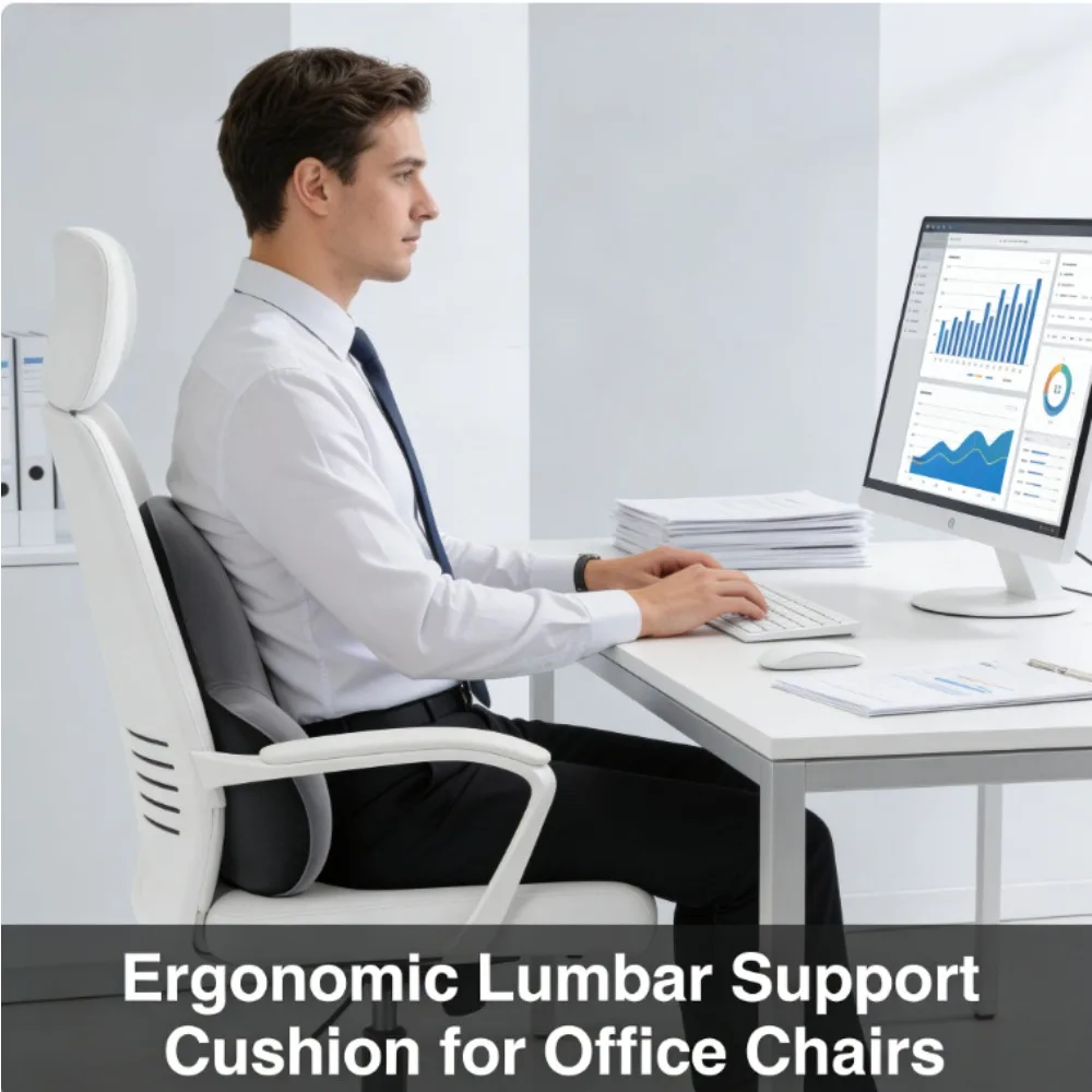 

Car Seat Cushion Lumbar Support Pillow for Office Chair Back Pain Relief Ergonomic Comfortable Cushion for Long Sitting