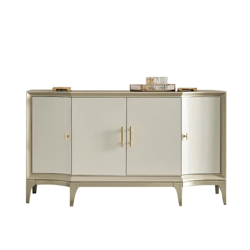 Solid wood dining side cabinet, living room post-modern simple storage entrance cabinet
