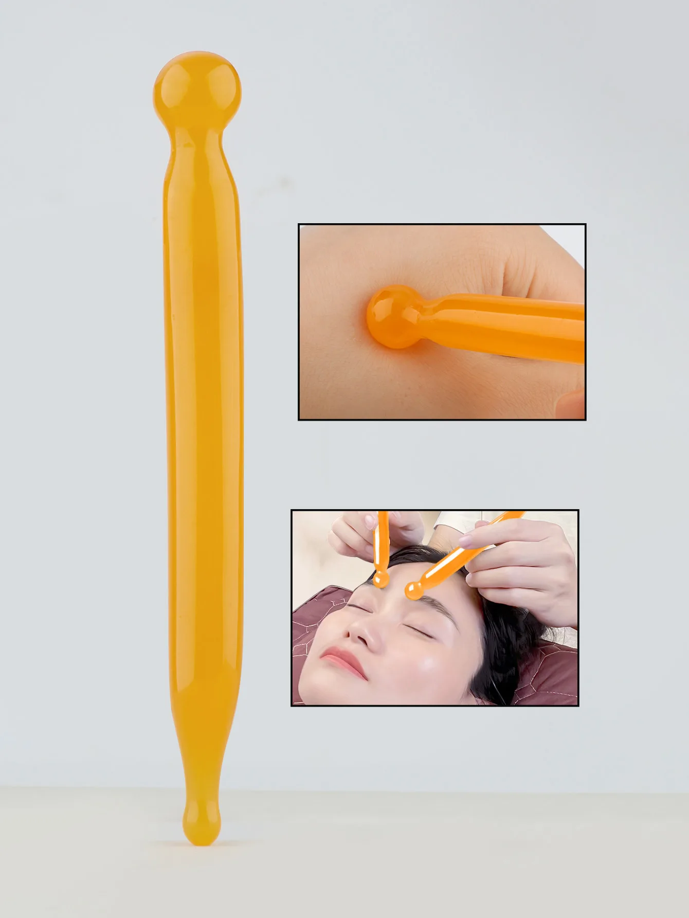 Uartz Acupressure Stick, Massage Stone Stick, Crystal Massage Wand, Guasha Scraping Massage Tool Gua Sha for Neck Arm Full Body